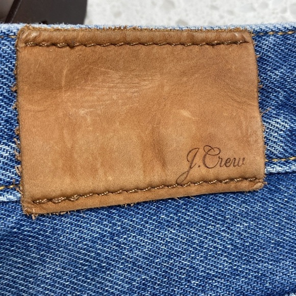 J Crew Slouchy Boyfriend Jean In Barn Wash Size 27 med wash raw hem distressed - Picture 8 of 12